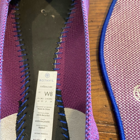 Very good used condition hard to find violet Rothy’s size 8 - Picture 3 of 4